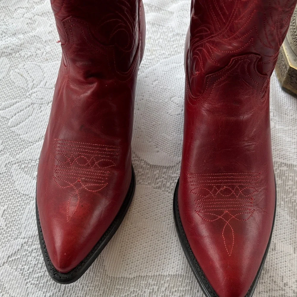 Code West Red Western Cowboy Boots - Picture 10 of 16